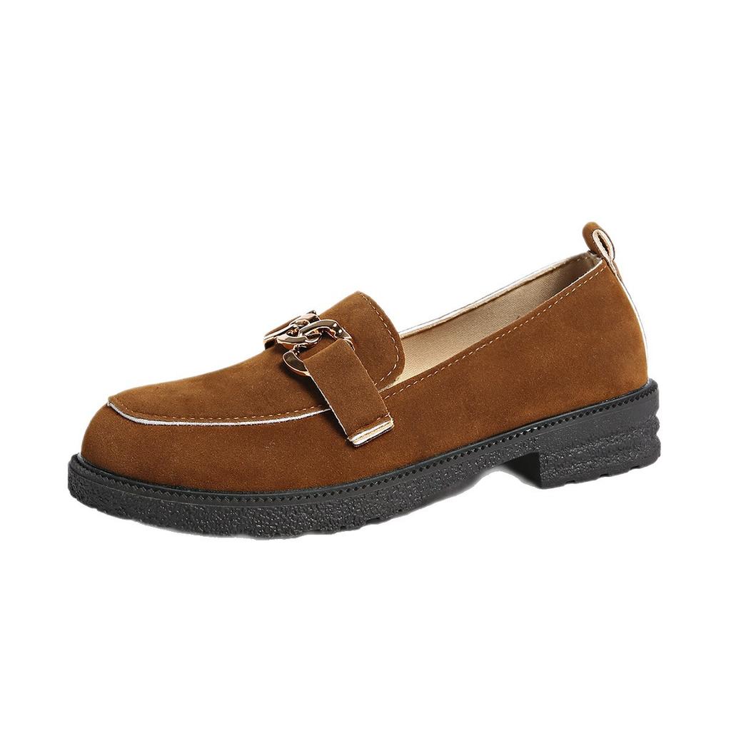 Women's Shoes Foreign Trade British Style Small Leather Shoes Women's 2025 New Thick Heel Round Head Single Shoes Women's Shoes Platform Shoes Spr