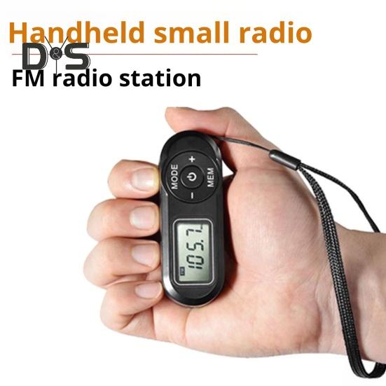 Mini Radio LCD Digital Display Retro Portable Pocket FM Player Receiver Outdoor Travel Rechargeable Small Radio