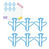 100Pcs Cute Paper Clips Plane Shape Design Covered Wire Bright Color   Paperclips for Scrapbook Card Papercraft