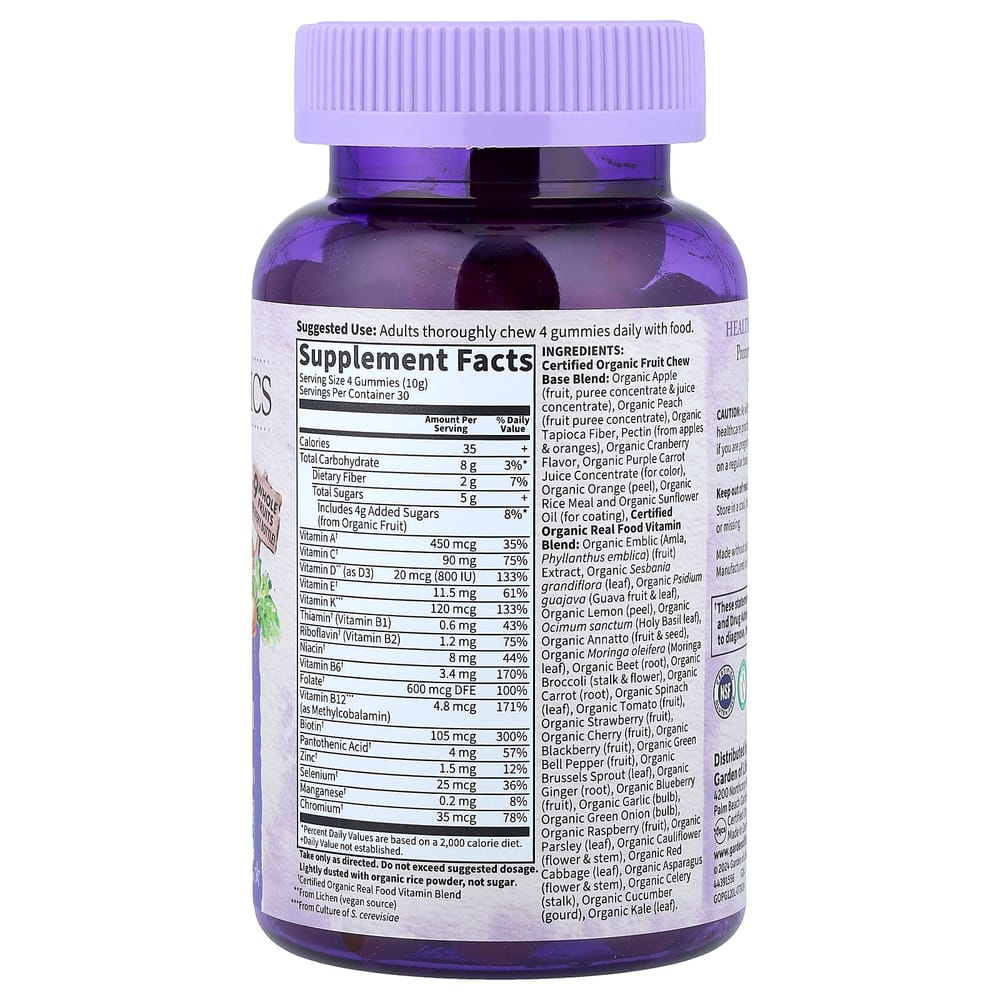 Garden of Life MyKind Organics Prenatal Multivitamin Berry Vegan Gummy Drops, 120 Count