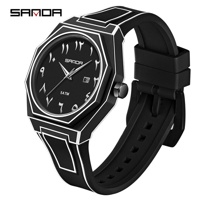 Sanda Luminous Waterproof Watch: Stylish Comic-Inspired Quartz for Men & Women