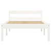Solid Wood Bed Frame White Pine 90x200 cm