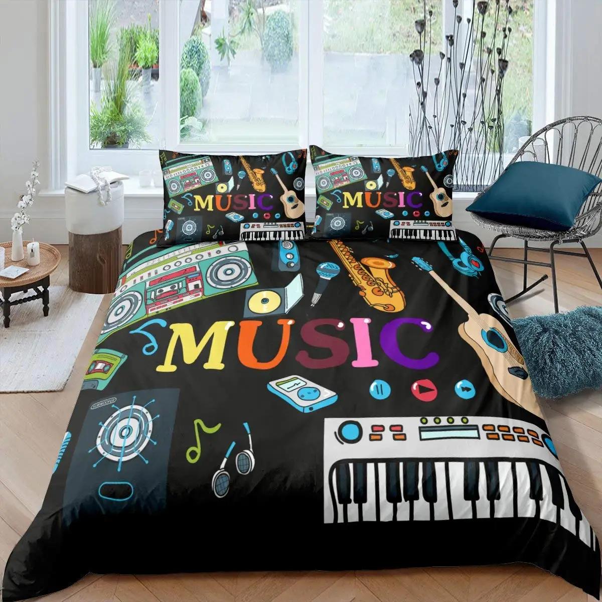 Пододеяльник с рок-музыкой King Jazz Music Комплект постельного белья для подростков — фото 18