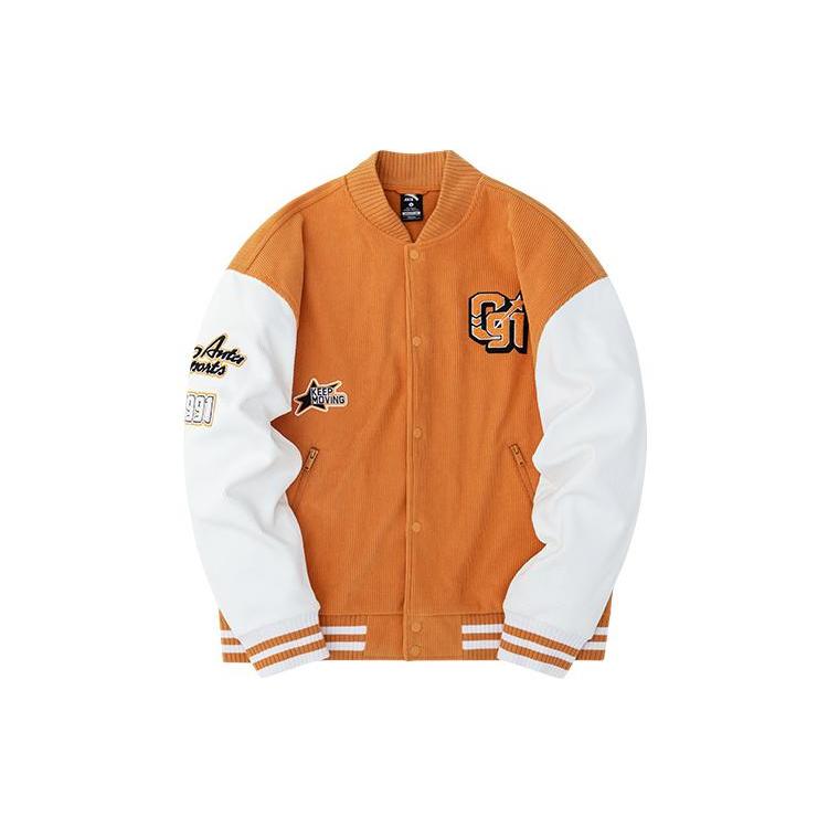 Anta FW22 Baseball Jacket Unisex Orange 152248604-3