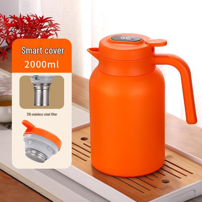 Large Stainless Steel Teapot for White Tea Brewing, Office Use, Insulated Thermos Flask