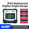 Digital Display Level Angle Gauge 4x90° Waterproof Inclinometer Box Single-sided Magnetic With Magnetic Base Angle Finder