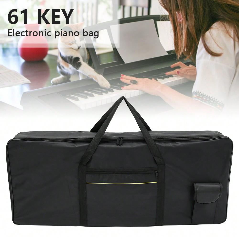 61 Key Instrument Keyboard Bag Oxford Cloth Thickened Piano Protection Bag Storage Bag Portable Waterproof Vibration-resistant Piano Case with Handle