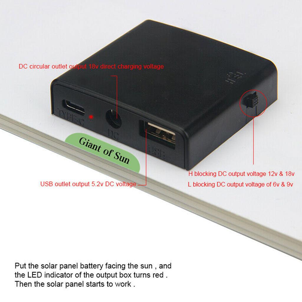 Solar Panel Portable Monocrystalline Solar Charger for Power Station Caravan Boat Camping Camper Car Off-grid Home RV