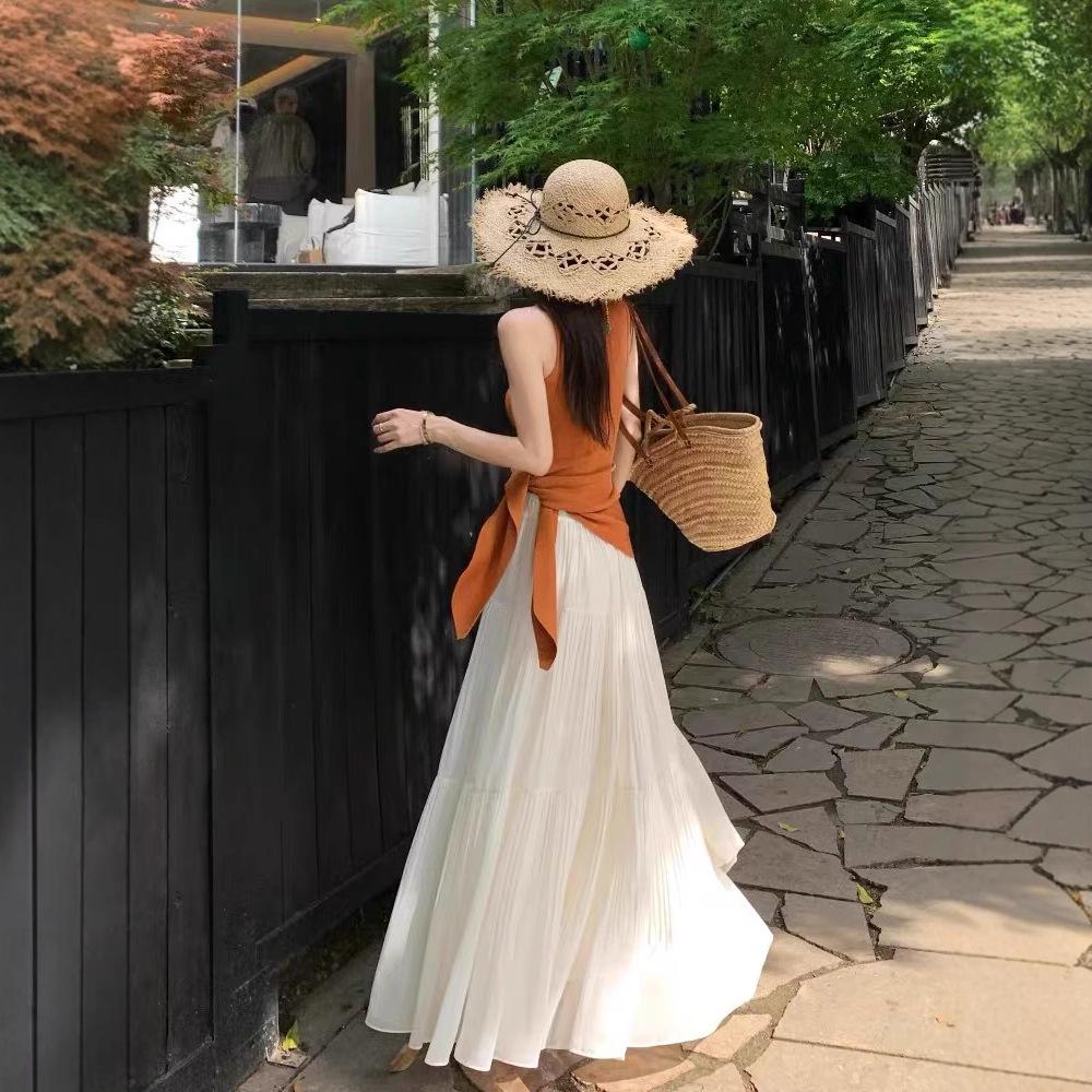 Elegant One-Shoulder Top & A-Line Skirt Summer Outfit for Women - 2026 New Style