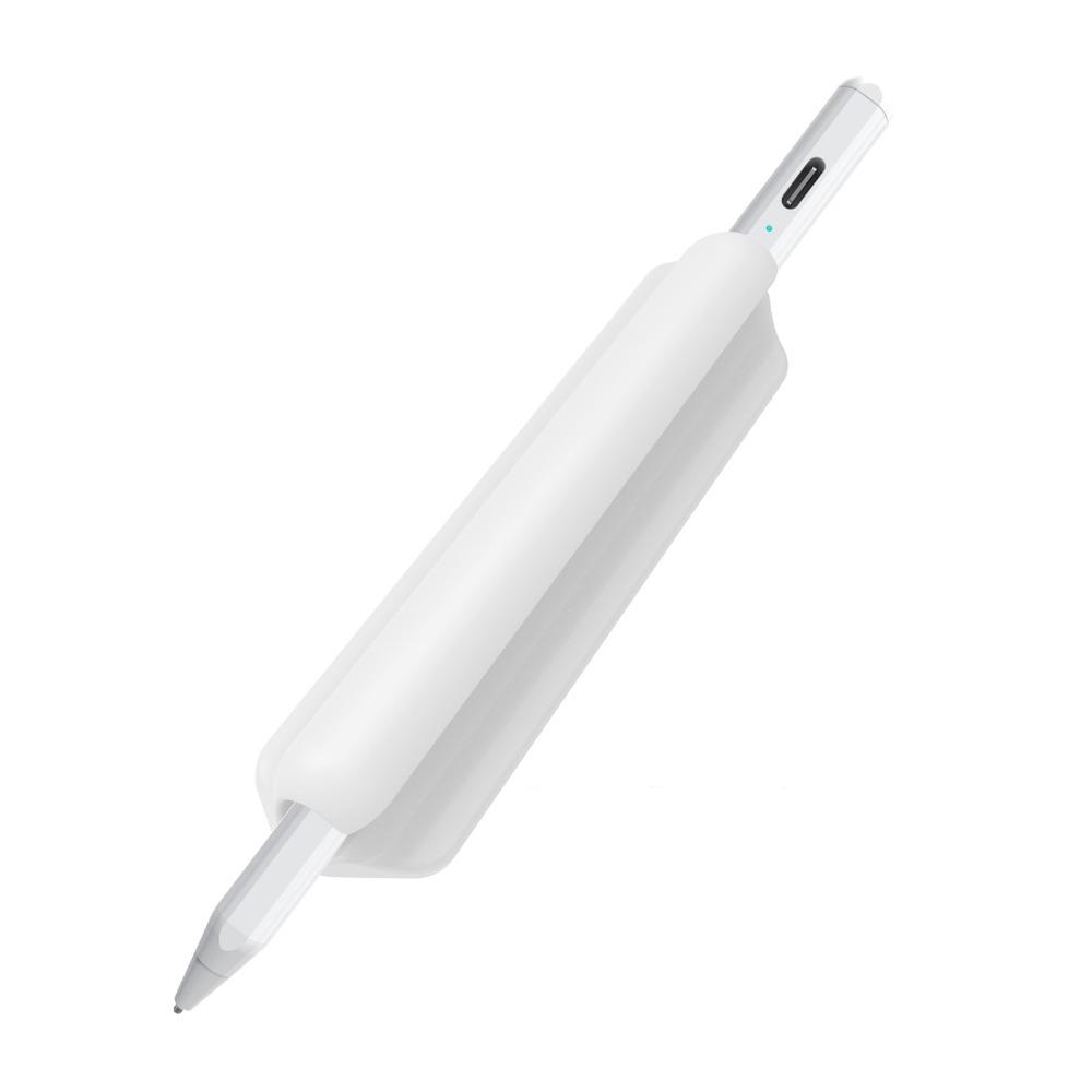 Portable Silicone Pencil Holder Self-Adhesive Flexible Tablet Stylus Pencil Case Multifunctional Solid Color Pen Clip