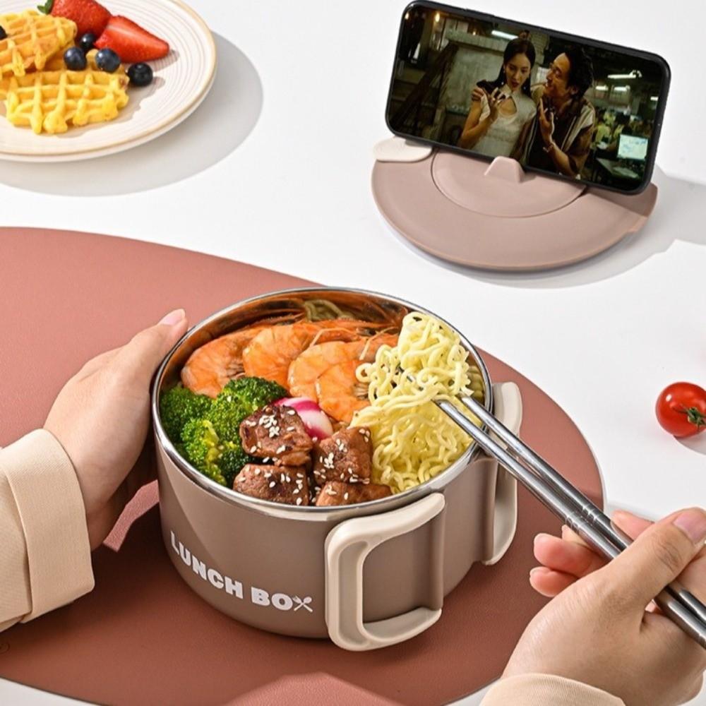 With Handle Noodles Ramen Bowl Large Capacity Fruit Salad Rice Soup Bowl  Student Dormitory