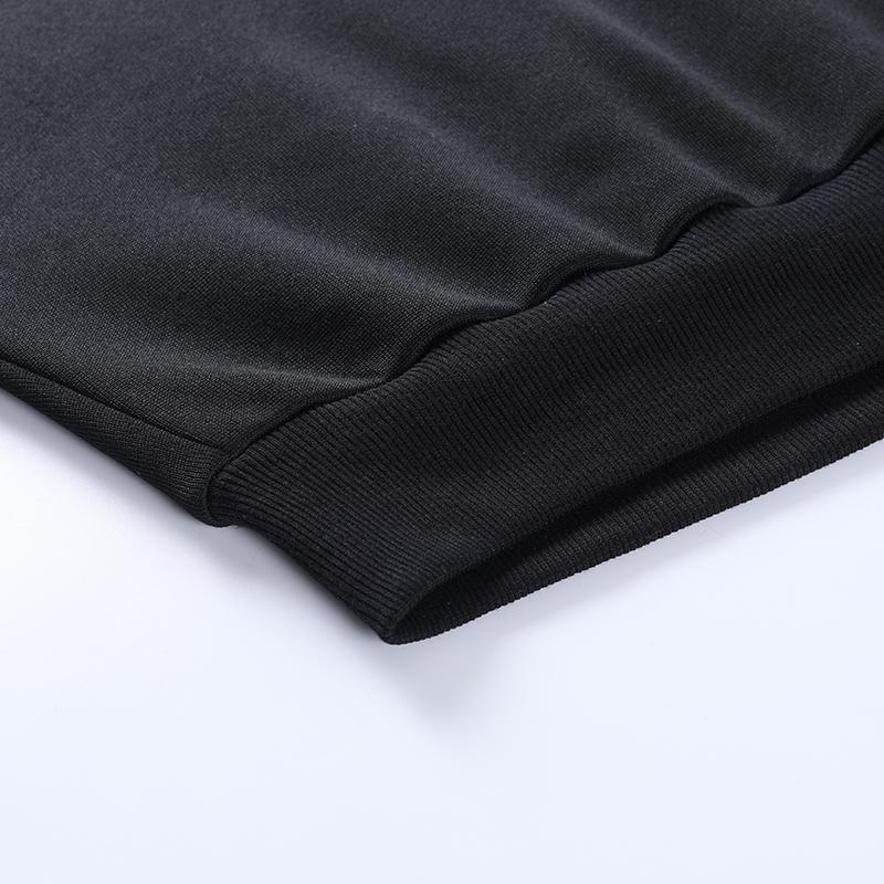 Женская готическая черная толстовка с капюшоном и принтом черепа — фото 15