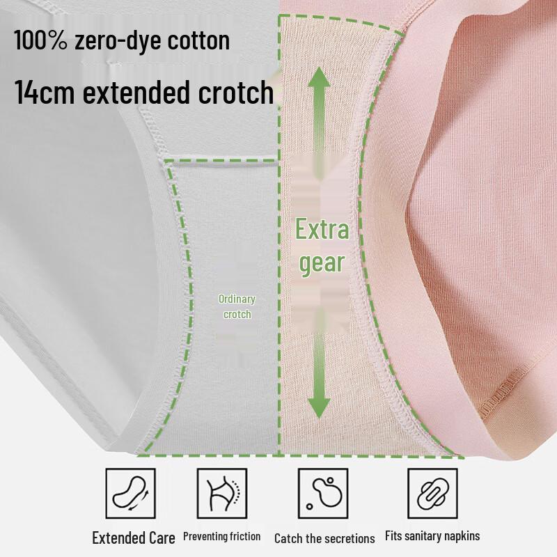 MIIOW Women's Floral Dye Antibacterial Cotton Underwear 3-Pack