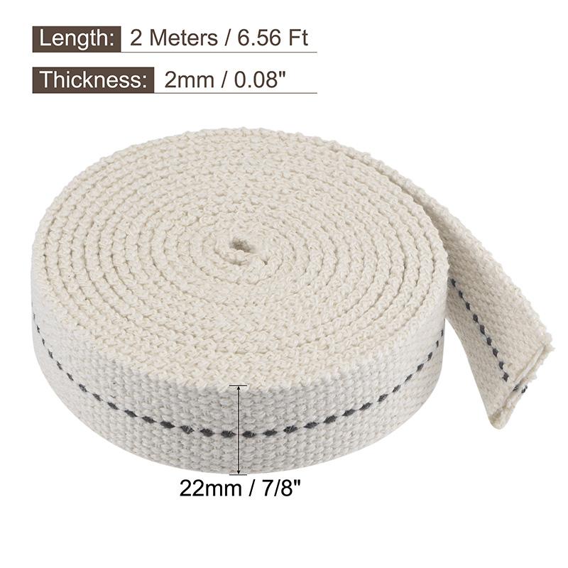 2 Metry Knot do Lampy Naftowej Pleciony Bawełniany Knot Płaski Bawełniany Rdzeń Knotu do Lamp Olejowych Do Oświetlenia Lampy Naftowej Produkcji Latarni