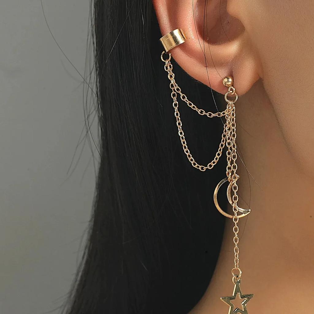 Gothic Vampire Bat Punk Earrings for Women Man Fashion Witch Jewelry Accessories Red Crystal Vintage Bat Pendant Ear Hooks