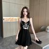 Sexy Butterfly Lace Splicing Hollow Suspender Big Pendulum Nightclub Work Work Clothes Show Figure Spice Girl Waist Dress