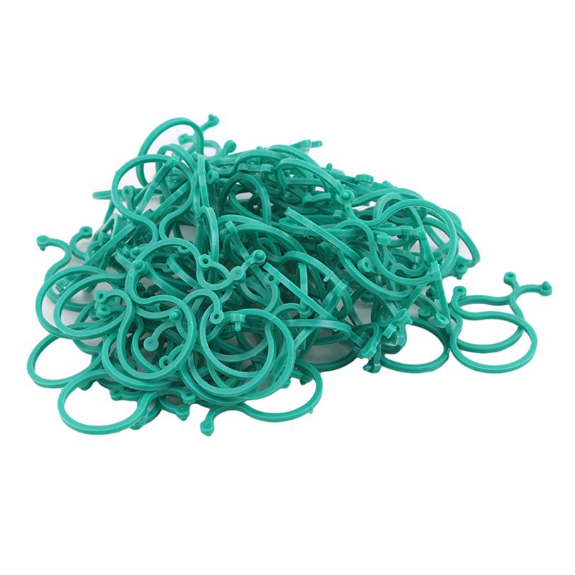Green Garden Plant Clips Plant Vines Clamp Reusable Farm Vegetables Flower Plastic