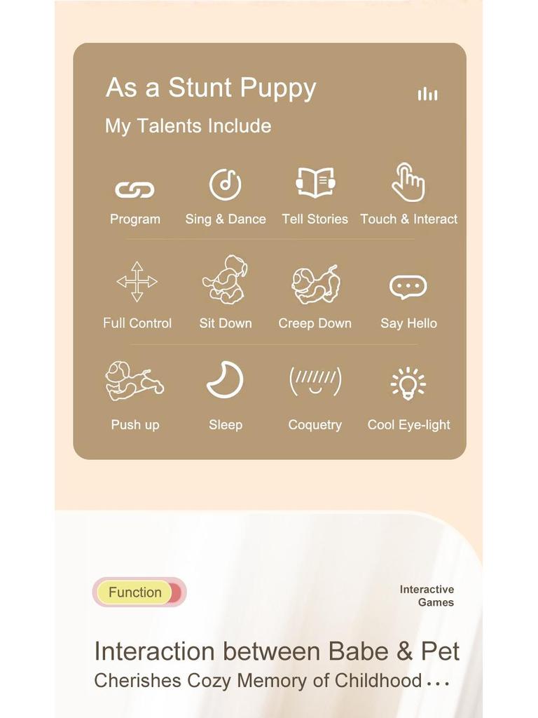 Children's Remote Control Stunt Robot Dog with Music and Dance Features