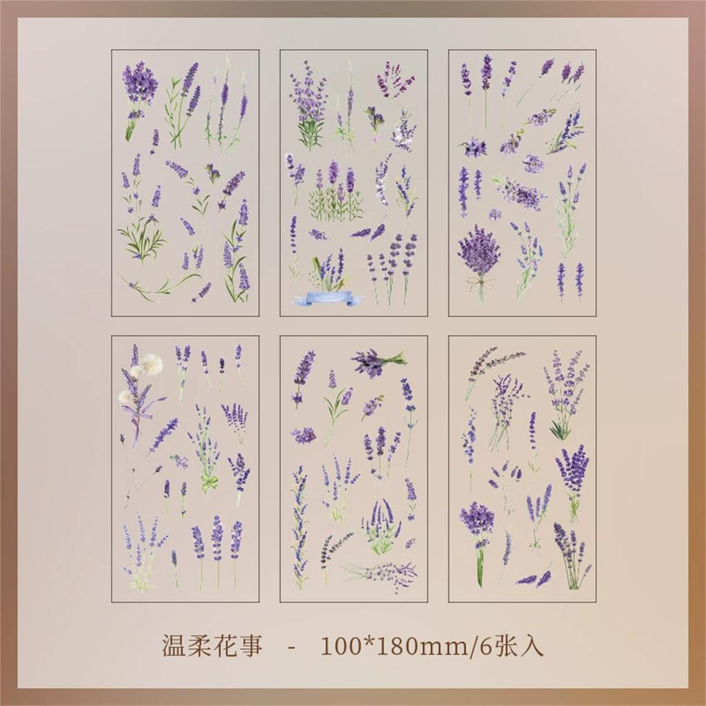 Vintage Floral Pattern for Kids Scrapbooking Stickers and Journaling