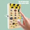 LED Light Switch Busy Board Toddler Light-up Switch Control Wooden Board Fine Motor Skills Kids Educational Learning Activity Game Board Toy