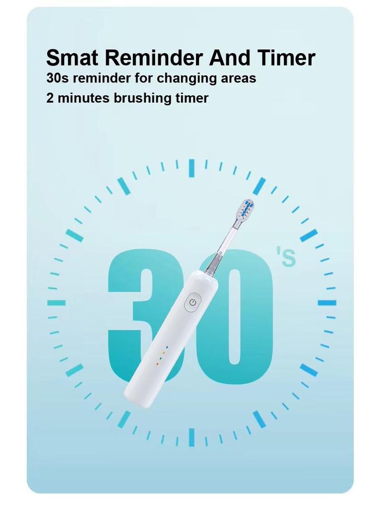 Electric Toothbrush for Adults with Soft Bristles, Intelligent Charging, and Sweep-Vibration Technology – Ideal Couple Gift