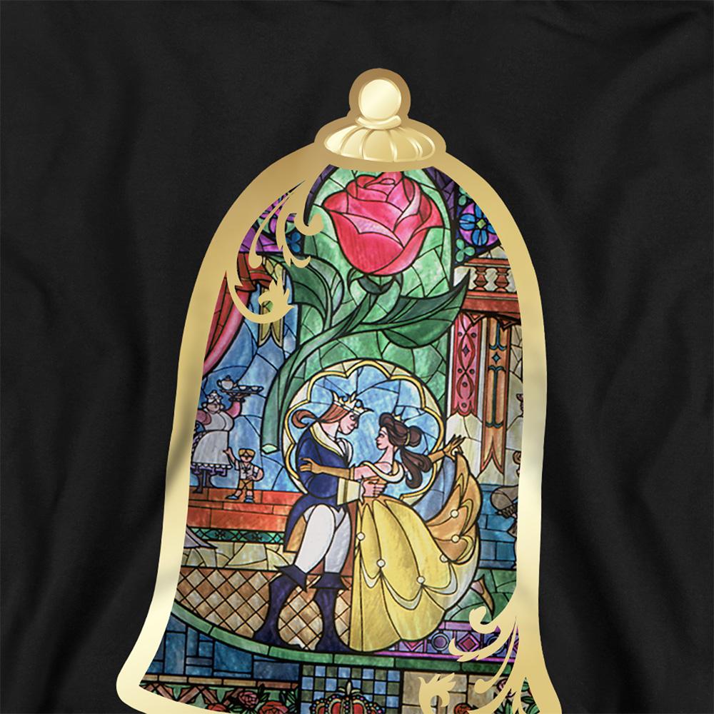 Beauty And The Beast Childrens/Kids Stained Glass Heather Hoodie