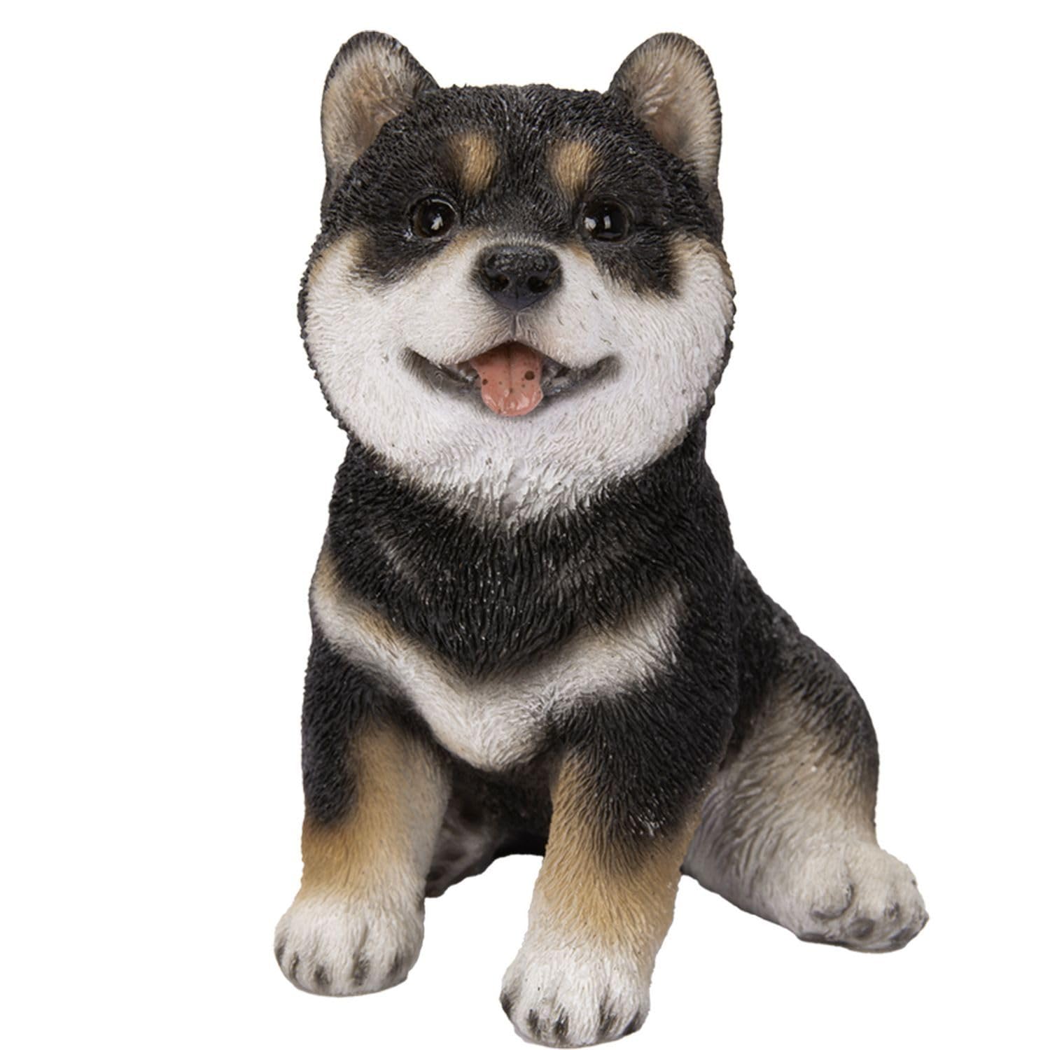 

Ubia Sitting Black Shiba Inu 9 x x cm Doll Figurine Ornament Animal Garden Decoration Realistic Cute Dog Left-Facing 6.8 9.5 H21415-2