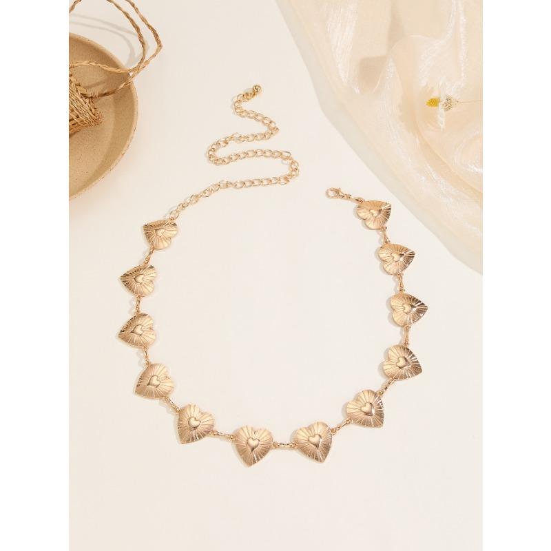 Metal love waist chain, female high-end feeling with skirt versatile decoration European and American retro