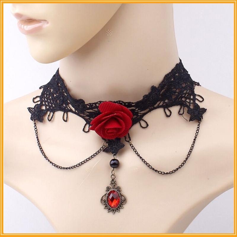 Mexicans Day of The Deads Costume Halloween Sugar Skull Roses Temporary Tattooed Veil Headpiece Lace Gloves Earrings