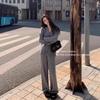Gentle Style Knitted Set Autumn Winter Sweater Wide-leg Pants Two-piece Set