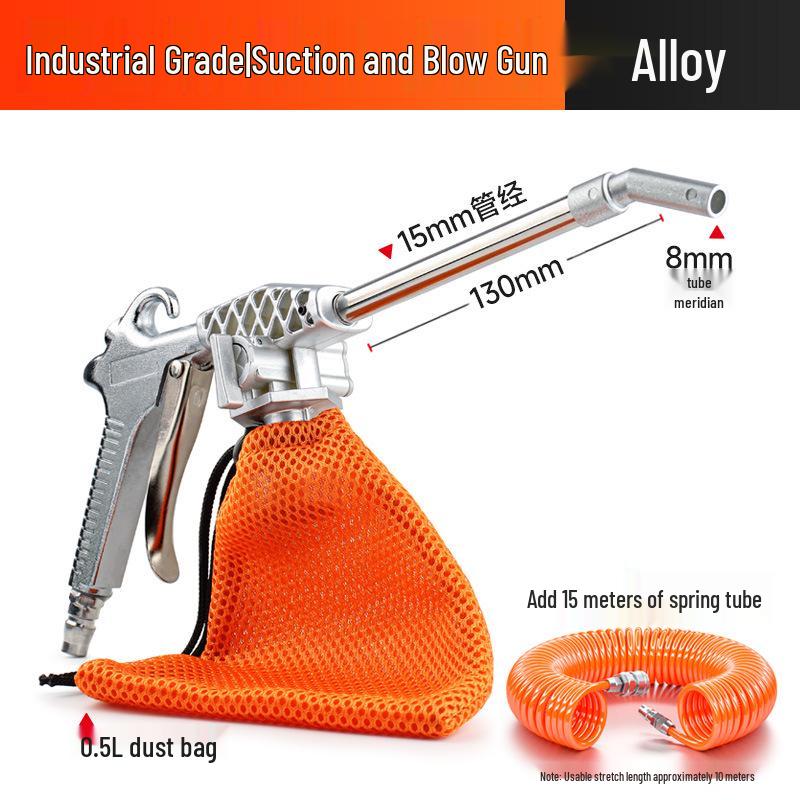Dual-Purpose Pneumatic Vacuum and Blow Gun Air Pump Cleaner