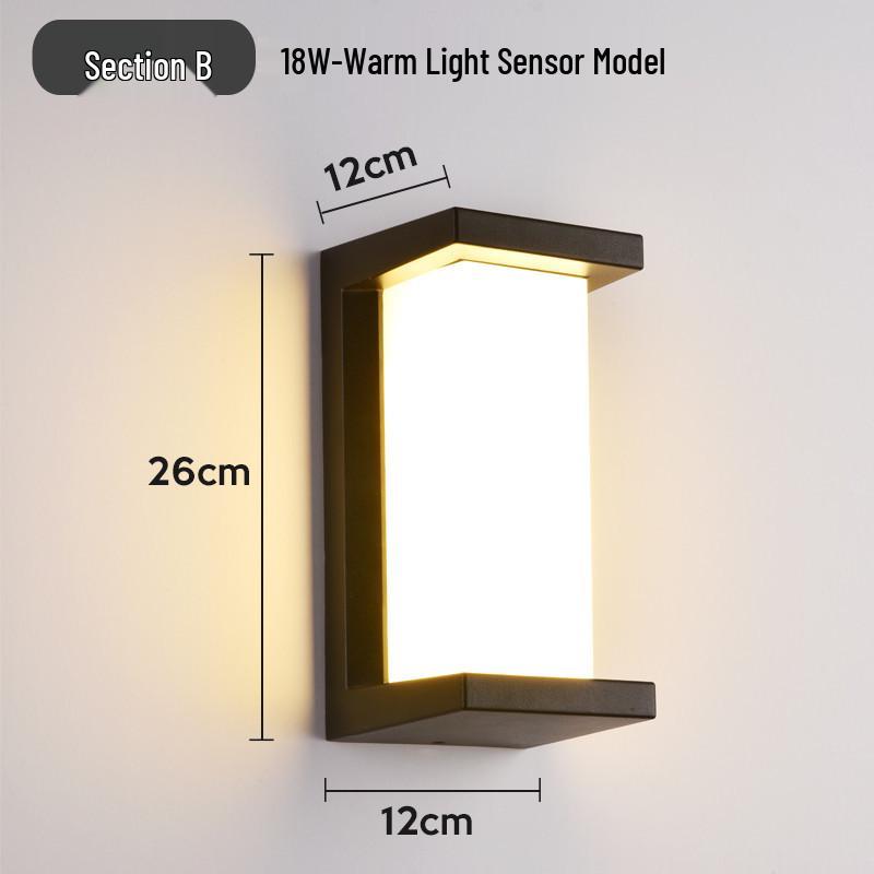 Waterproof Outdoor LED Wall Light for Courtyard, Balcony, Staircase, and Corridor - Super Bright with Induction Technology