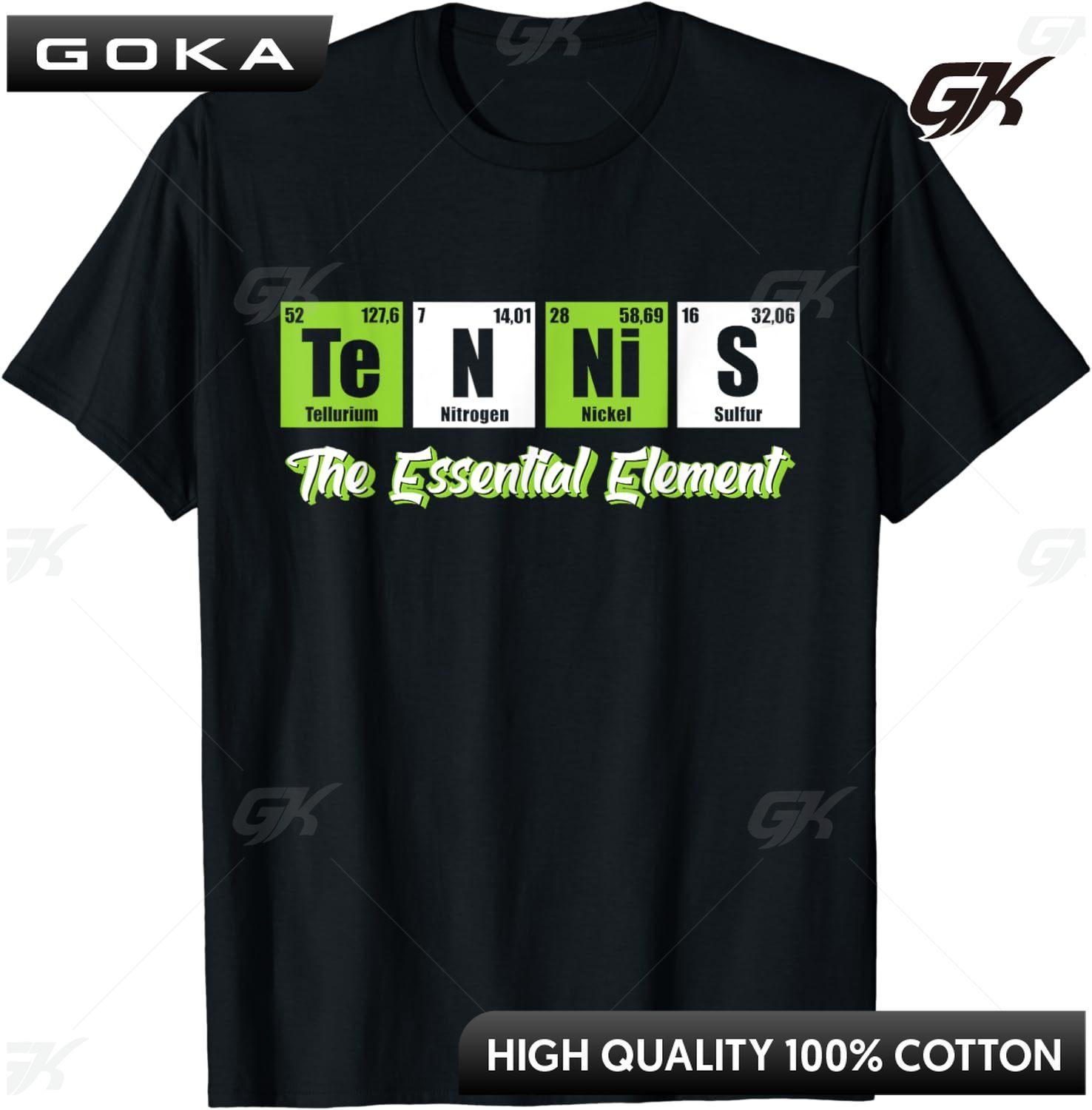 Теннис  Важный элемент  Смешная футболка с надписью  Люблю теннис   Унисекс Одежда Топы Уличная одежда Графические футболки Camisetas S