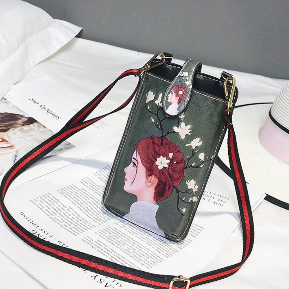 PU Leather Crossbody Phone Purse Single Shoulder Leather Phone Bag Ladies Crossbody Bags Phone