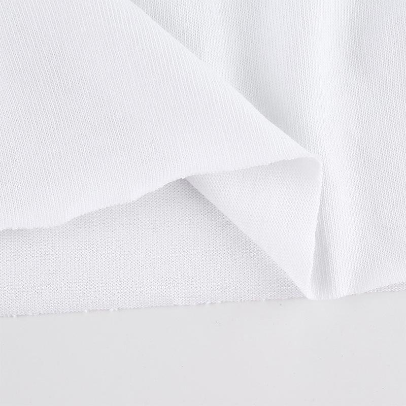 White Round Neck Women's Short Sleeve Shirt Cotton Stretch Crop Top T-shirts Street Clothes