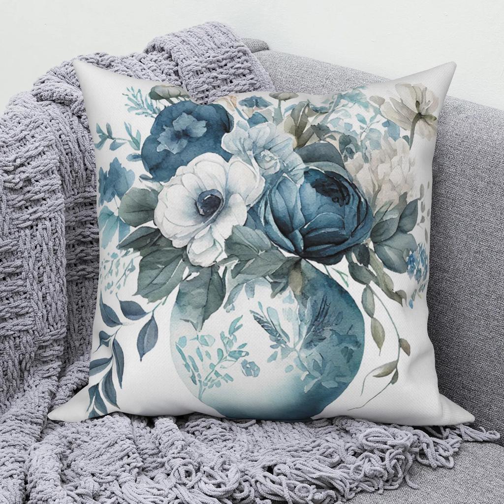 Modern Sofa Pillow Cover Living Home Decor Tropical Flower   Decorative Cushion  Throw