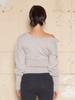 Hilda Fluffy Corset One-Shoulder Knit [Gray]