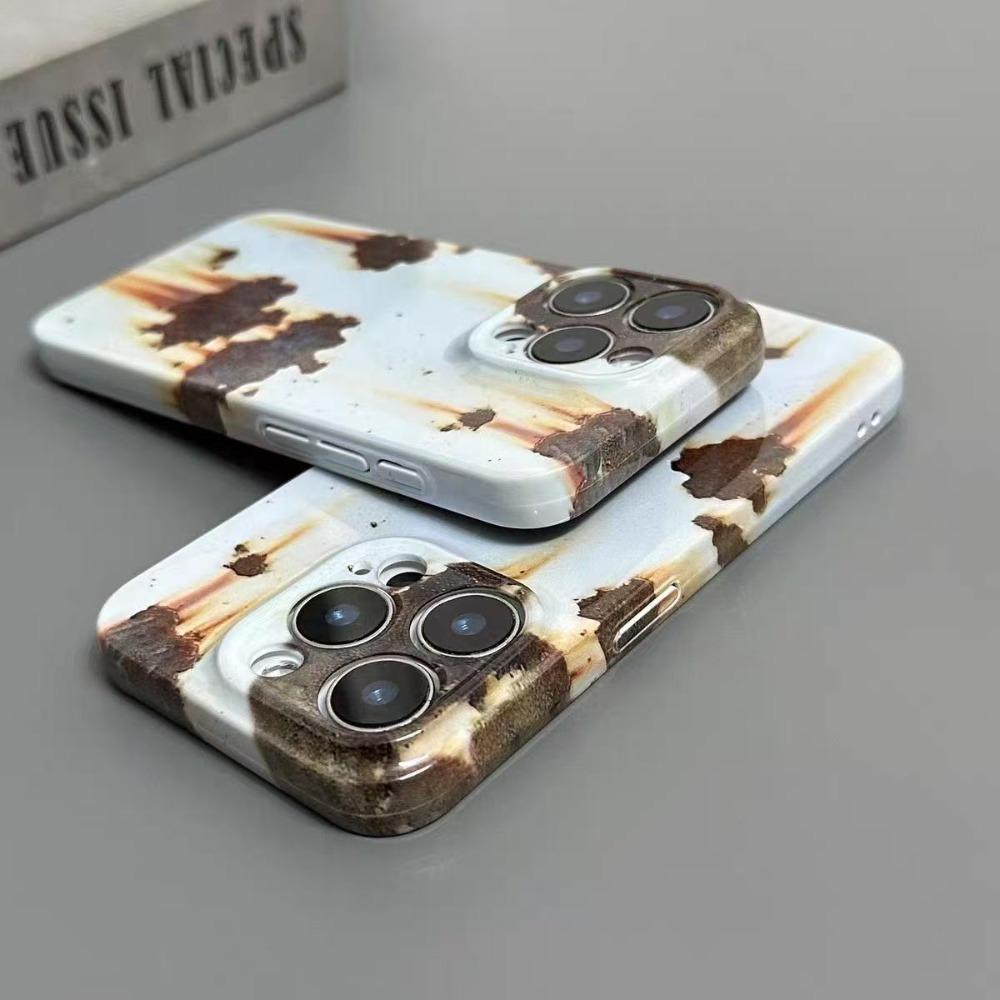 Fashion Blue Rusty Pattern  Retro Rust Design Phone Case for IPhone 16 Pro 15 14 13 12 11 Pro Max Plus Shockproof Back  Cover