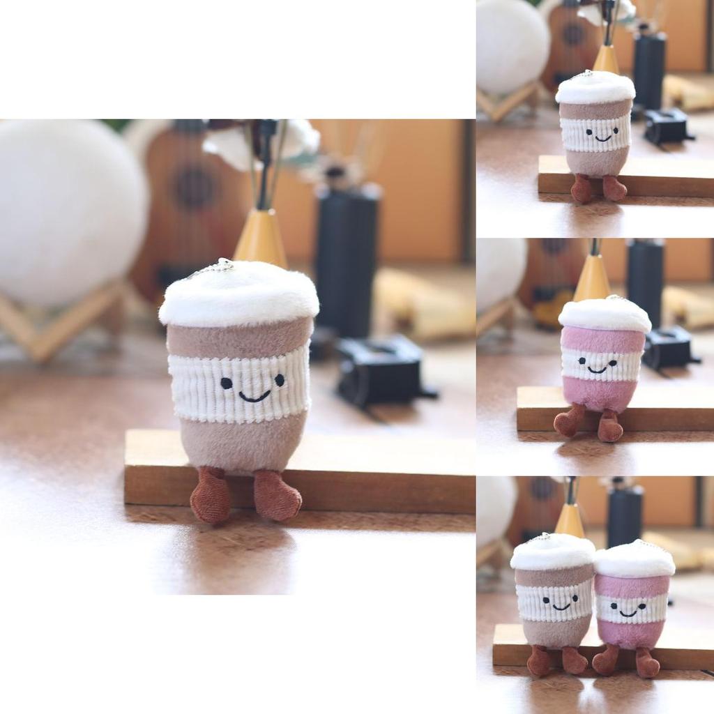 Plush Toy Keychain With Super Soft Short Plush Milk Tea Cup Design For Girls Backpack Charm Home Decor Gift