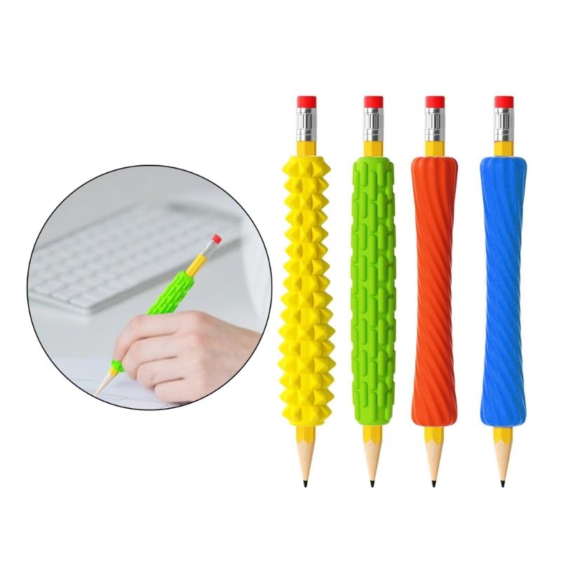 8/12Pcs Soft Silicone Pen Grip Ergonomic Pen Holder Grip Writing Aid Grip Pencil Holder Grip For Toddler Kid Writing