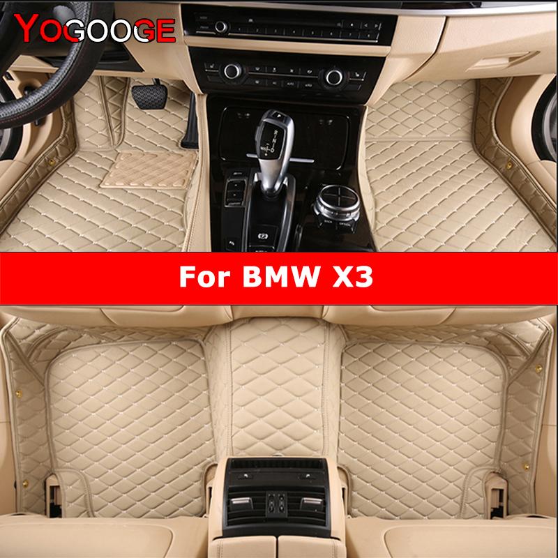 YOGOOGE Custom Car Floor Mats For BMW X3 E83 F25 G01 F97 Auto Carpets Foot Coche Accessorie EPYFH1