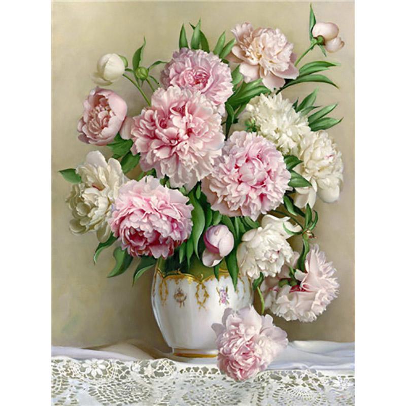 Diy Flower 5D Diamond Painting Full Round Drill Cross Stitch Diamond Mosaic Rose Rhinestone Diamond Embroidery Home Decor