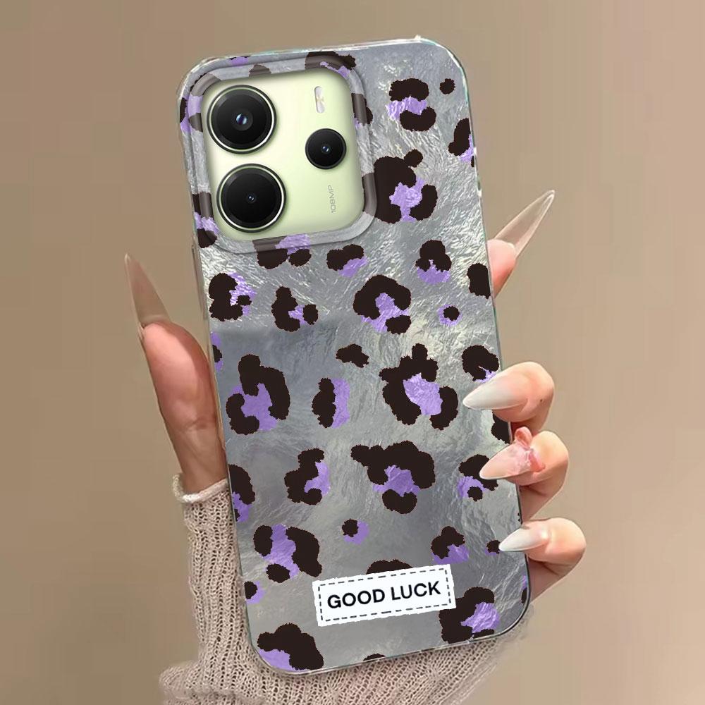 Retro Black Leopard Women Girl Phone Case for Xiaomi Redmi Note 14 13 12 11 11S 10 10S 8 9 Pro 15C 9C 13C 14C A3 A3X 9C A1 Cover