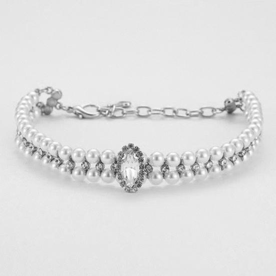 Pet Dog Collar Inlaid Rhinestone Jewelry Accessories Anti-fade Fashion Dog Kitten Faux