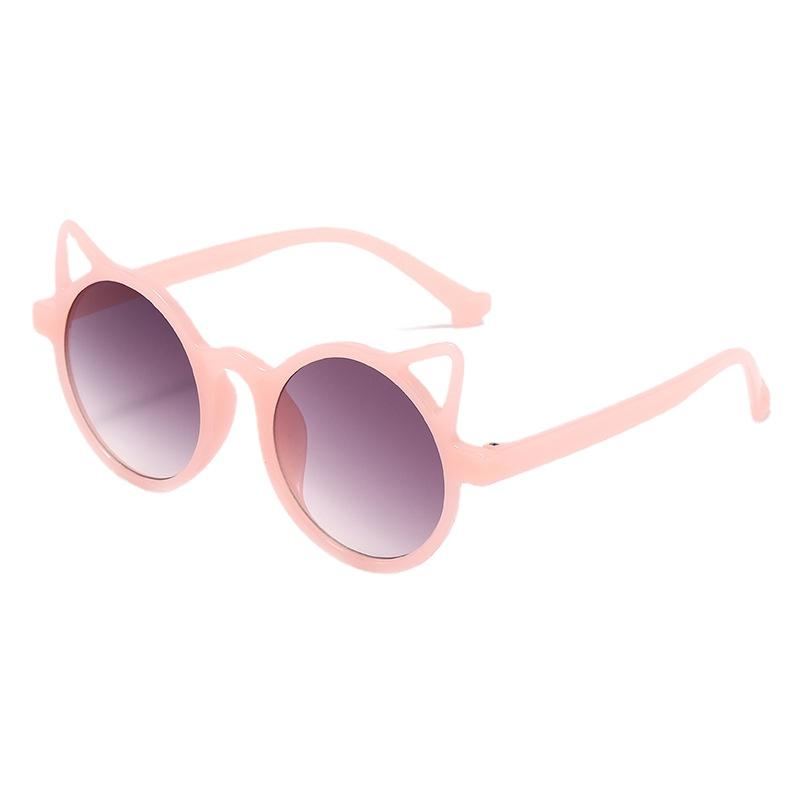 New Cat Ear Small Frame Round Sunglasses Children's Brand Designer Fashion Sun Glasses Outdoor Shading for Girls Eyewear UV400