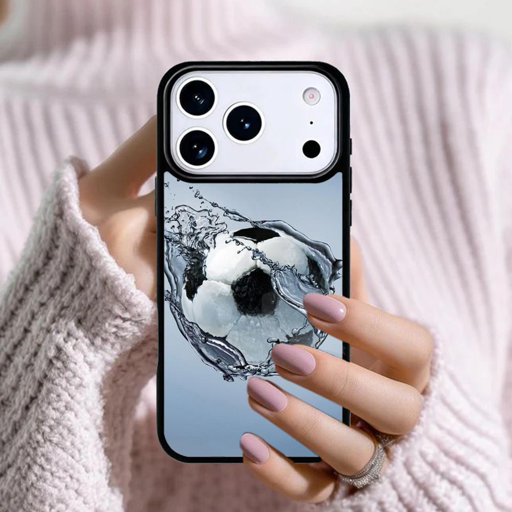 Ball Fire Football Phone Case For Apple iPhone 17 Air 16E 15 14 Plus 13 12 11 Pro Max Mini Funda Cover
