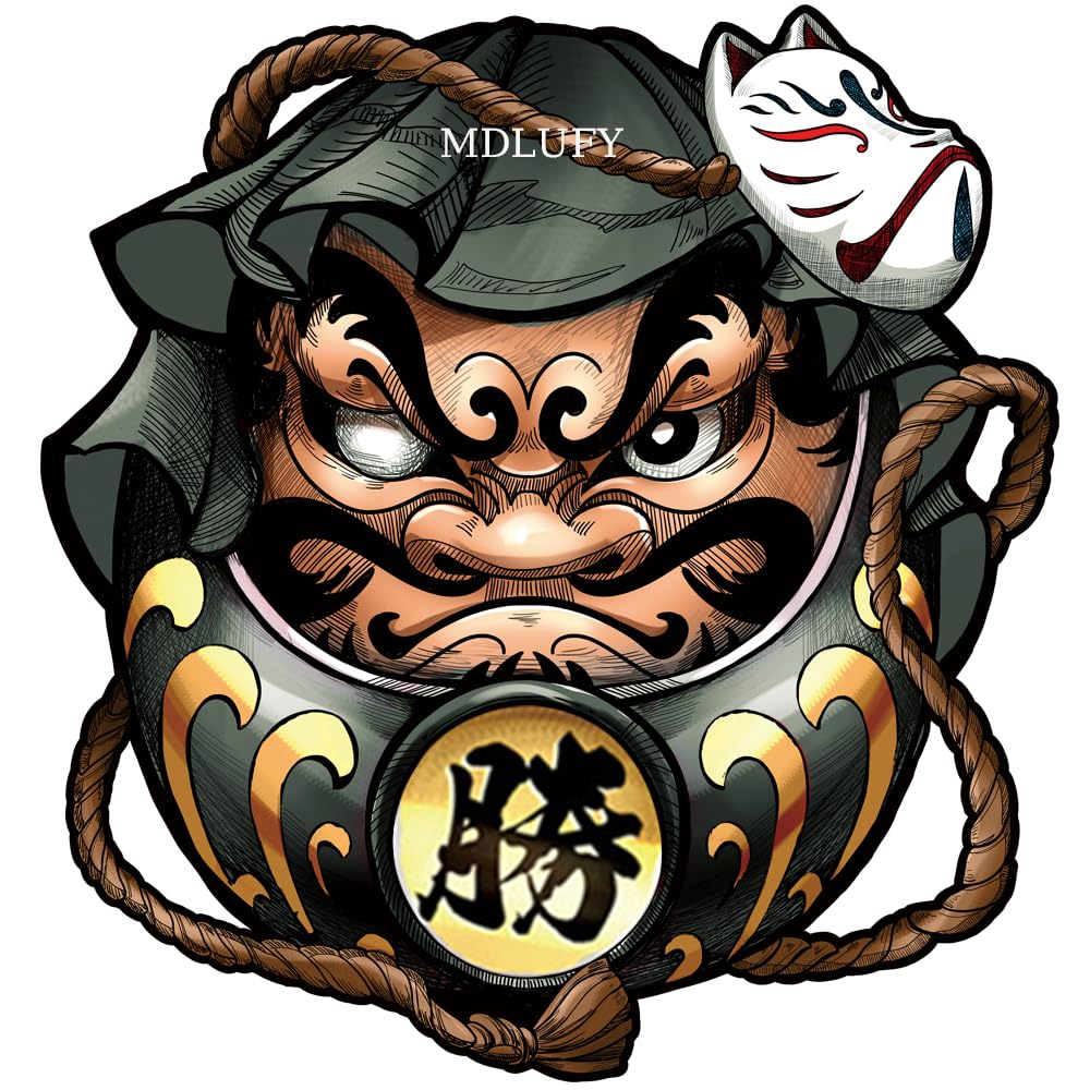 

MDLUFY Car Sticker Daruma 3D Sticker Prayer Daruma Scott Sticker Bike Sticker Car Door Decoration Decal Car Window (Green-5.6 *5.9 ) 14.2cm x 15cm зелёный