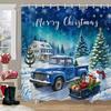 Christmas Snowman Shower Curtain Christmas Tree Winter Snow Christmas Gift Polyester Shower Curtains Bathroom Decor with
