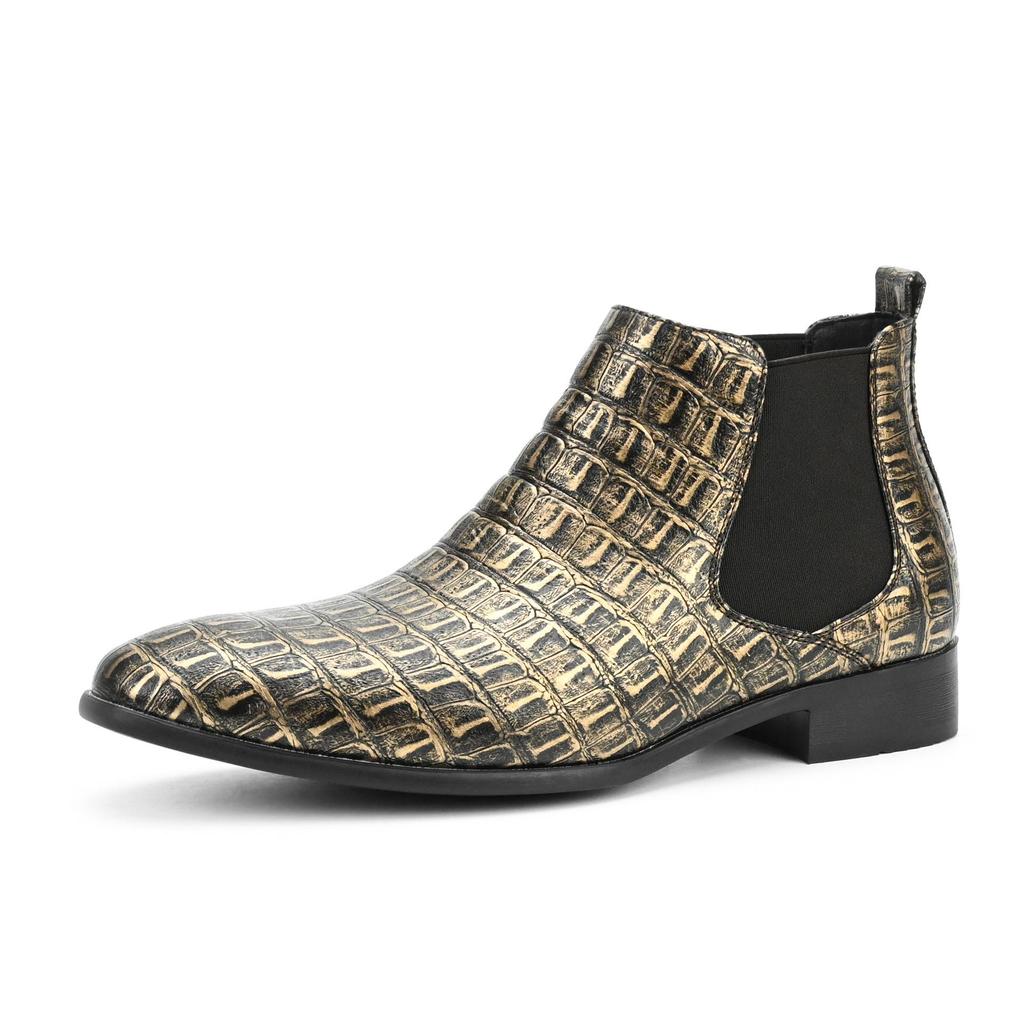 Men's Square Toe Chelsea Ankle Boots - Versatile Fashion Short Boots