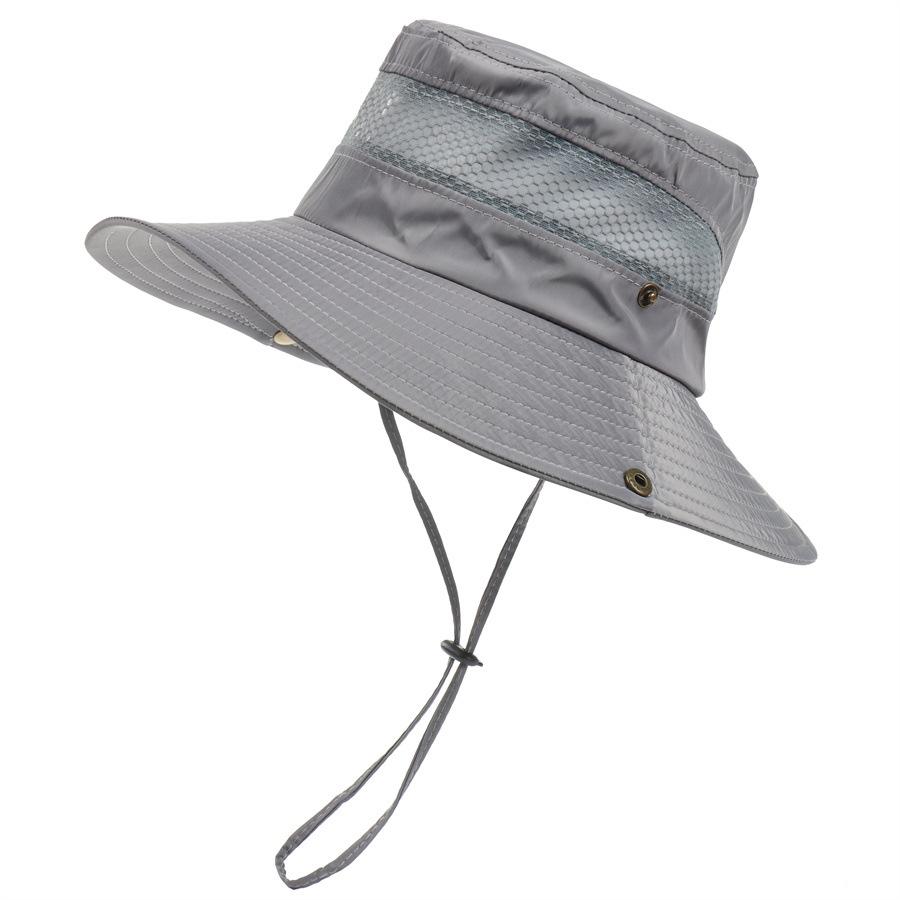 Neuer Herren- und Damen-Bucket Hat mit breiter Krempe, Sonnenhut für den Außenbereich, Sonnenschutz, Fischerhut, schnelltrocknender Sonnenhut